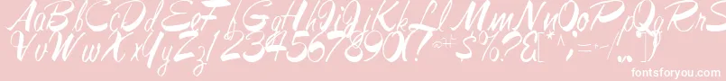 JesaRegular Font – White Fonts on Pink Background