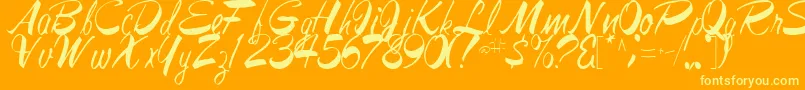 JesaRegular Font – Yellow Fonts on Orange Background