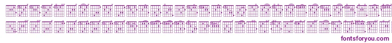 フォントFrb – 白い背景に紫のフォント