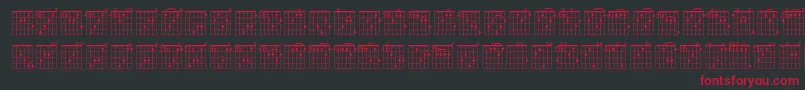 フォントFrb – 黒い背景に赤い文字