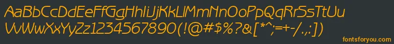 BenguiatgothicettItalic Font – Orange Fonts on Black Background