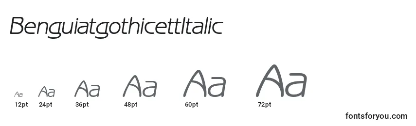 Размеры шрифта BenguiatgothicettItalic