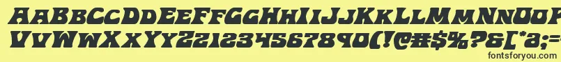 Hippocketexpandital Font – Black Fonts on Yellow Background