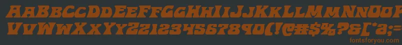 Шрифт Hippocketexpandital – коричневые шрифты на чёрном фоне