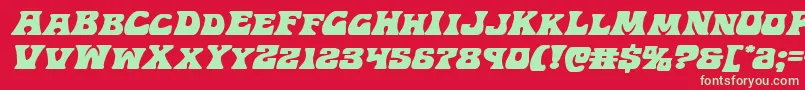 Hippocketexpandital Font – Green Fonts on Red Background