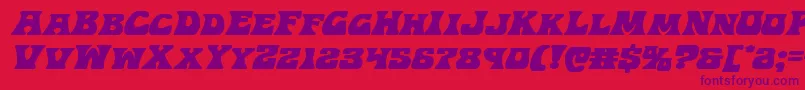 Hippocketexpandital Font – Purple Fonts on Red Background