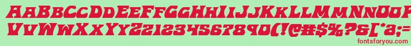 Hippocketexpandital Font – Red Fonts on Green Background