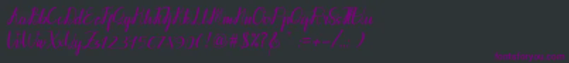 Callpediascriptdemo Font – Purple Fonts on Black Background