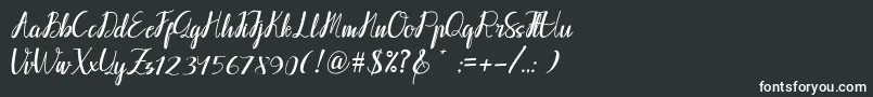 Callpediascriptdemo-Schriftart – Weiße Schriften
