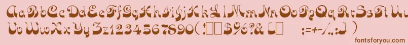 OpusOblique Font – Brown Fonts on Pink Background