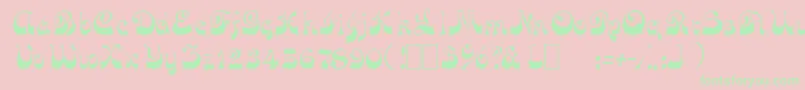 OpusOblique Font – Green Fonts on Pink Background