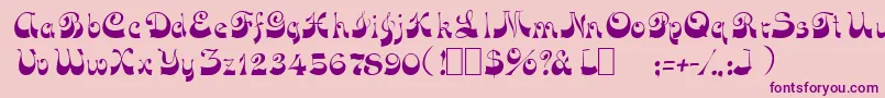 OpusOblique Font – Purple Fonts on Pink Background