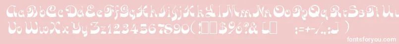 フォントOpusOblique – ピンクの背景に白い文字