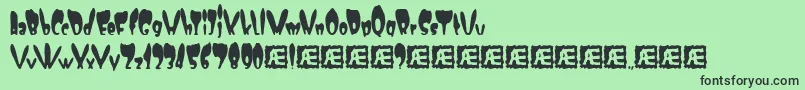 Numskull Font – Black Fonts on Green Background