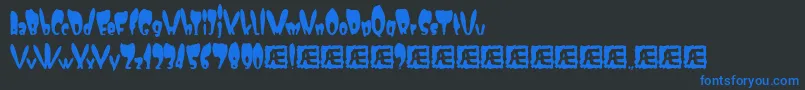 Numskull Font – Blue Fonts on Black Background