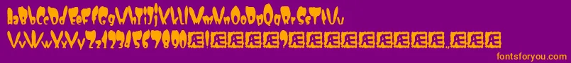 Numskull Font – Orange Fonts on Purple Background