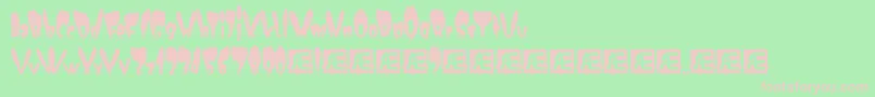 Numskull Font – Pink Fonts on Green Background