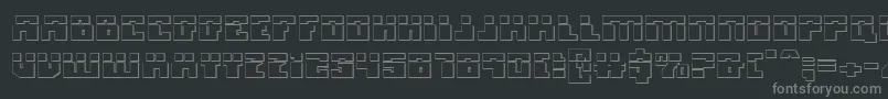Шрифт Micronianla3D – серые шрифты на чёрном фоне