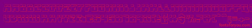 Micronianla3D Font – Red Fonts on Purple Background