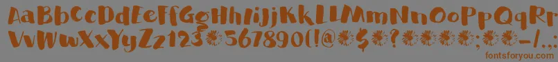 DkGardenBed Font – Brown Fonts on Gray Background