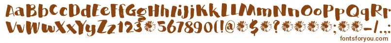 DkGardenBed Font – Brown Fonts on White Background