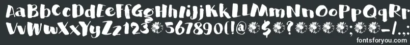 DkGardenBed-fontti – valkoiset fontit
