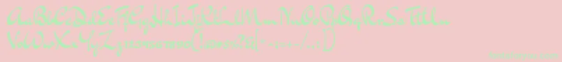 DrsugiyamaRegular Font – Green Fonts on Pink Background