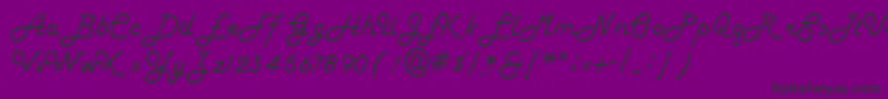 FiftiesRegular Font – Black Fonts on Purple Background