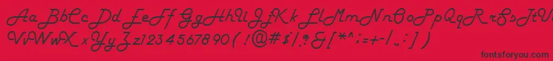 FiftiesRegular-Schriftart – Schwarze Schriften auf rotem Hintergrund