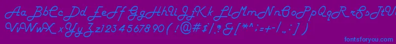 fuente FiftiesRegular – Fuentes Azules Sobre Fondo Morado