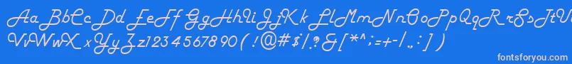 FiftiesRegular Font – Pink Fonts on Blue Background
