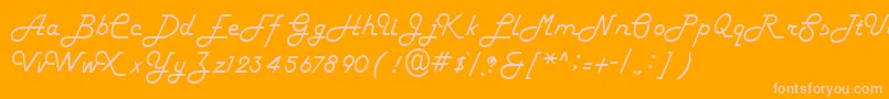 Подробнее о шрифте FiftiesRegular Шрифт FiftiesRegular – розовые шрифты на оранжевом фоне
