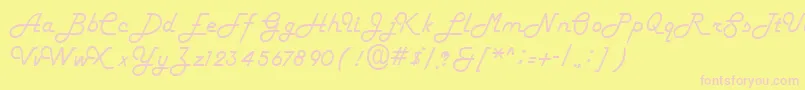 Police FiftiesRegular – polices roses sur fond jaune