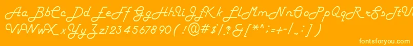 FiftiesRegular Font – Yellow Fonts on Orange Background