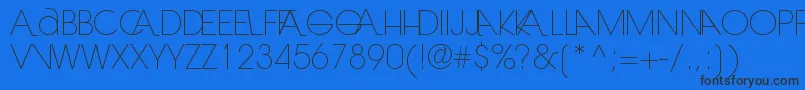 Laranjhalight Font – Black Fonts on Blue Background
