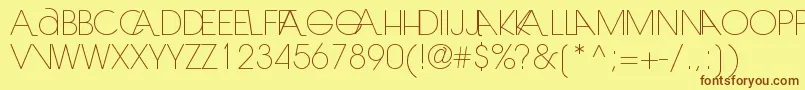 Laranjhalight Font – Brown Fonts on Yellow Background