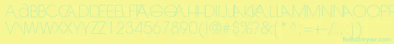 Шрифт Laranjhalight – зелёные шрифты на жёлтом фоне