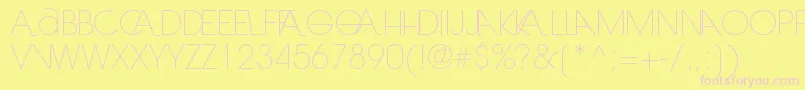 Laranjhalight Font – Pink Fonts on Yellow Background