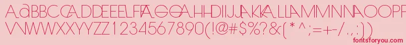 Fonte Laranjhalight – fontes vermelhas em um fundo rosa