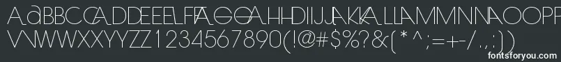 Laranjhalight-fontti – valkoiset fontit mustalla taustalla