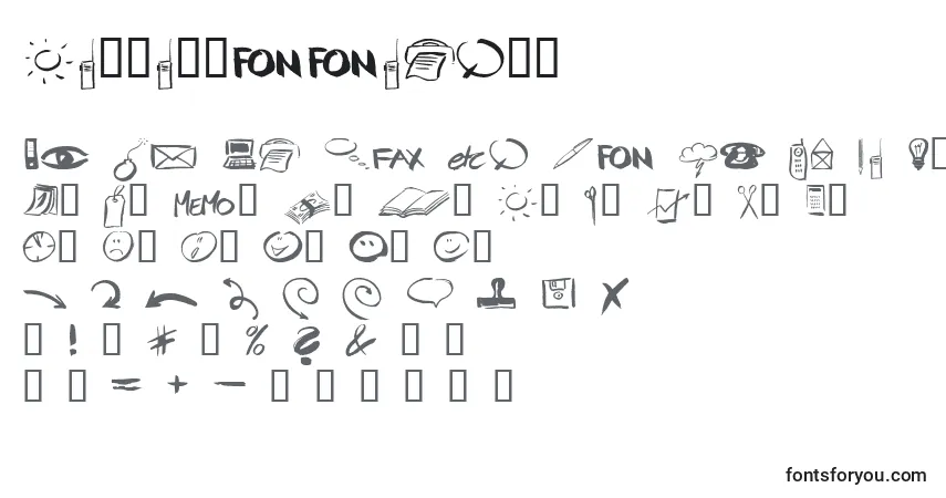 Czcionka Pinxitofficell – alfabet, cyfry, specjalne znaki