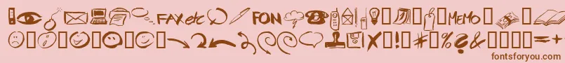 Pinxitofficell Font – Brown Fonts on Pink Background