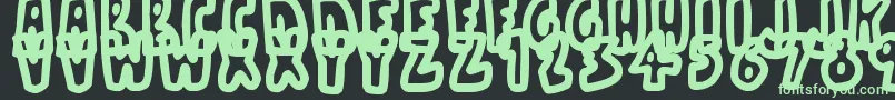 BareBones-fontti – vihreät fontit mustalla taustalla