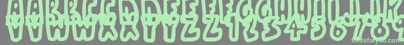 BareBones Font – Green Fonts on Gray Background