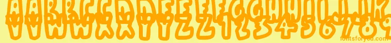 Шрифт BareBones – оранжевые шрифты на жёлтом фоне