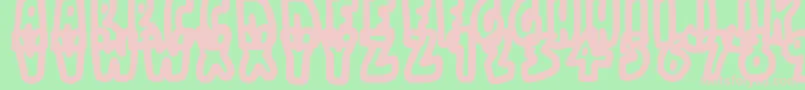 BareBones Font – Pink Fonts on Green Background