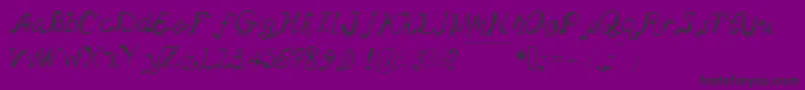 Myminemai-Schriftart – Schwarze Schriften auf violettem Hintergrund