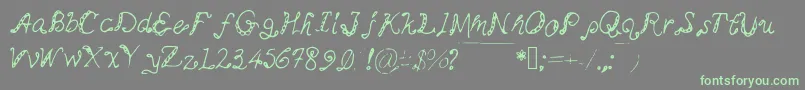 Myminemai Font – Green Fonts on Gray Background