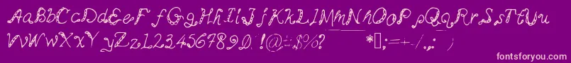 Myminemai Font – Pink Fonts on Purple Background