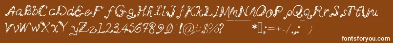 Myminemai Font – White Fonts on Brown Background